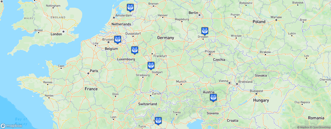 Static Map of DTM - Saison 2021