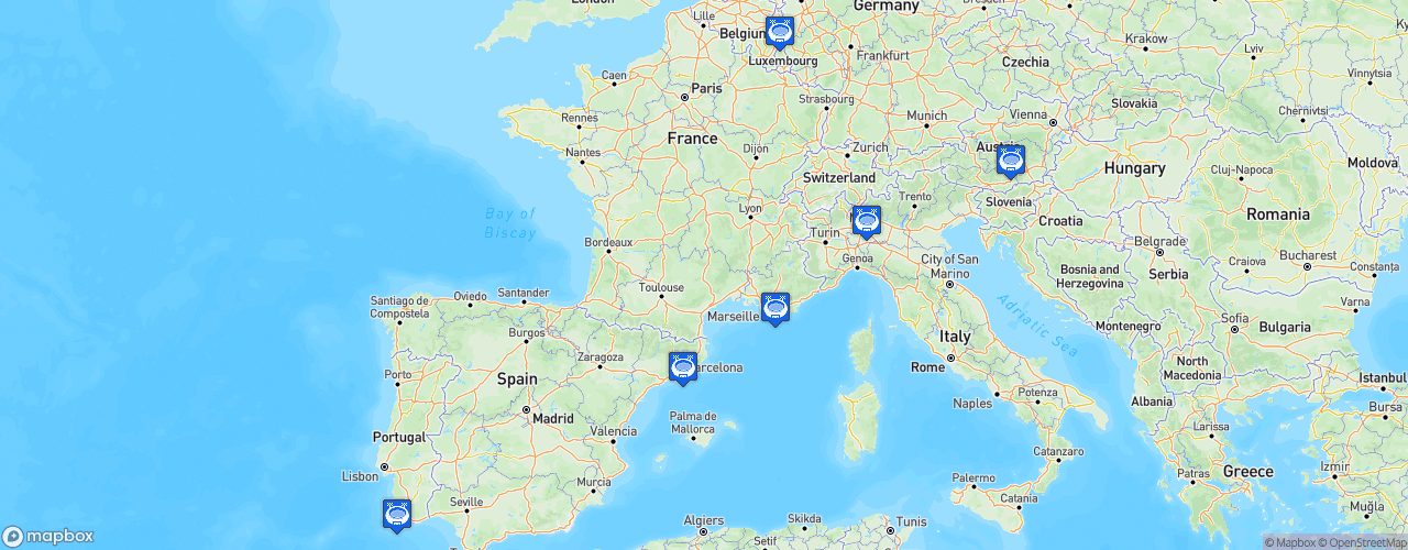 Static Map of European Le Mans Series - Saison 2021