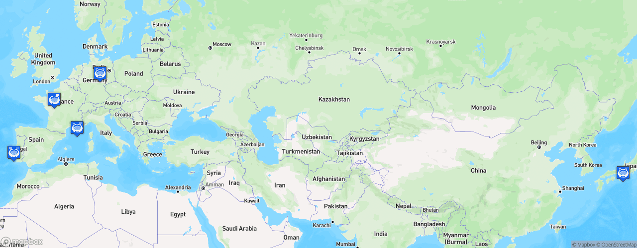 Static Map of FIM EWC - Saison 2021