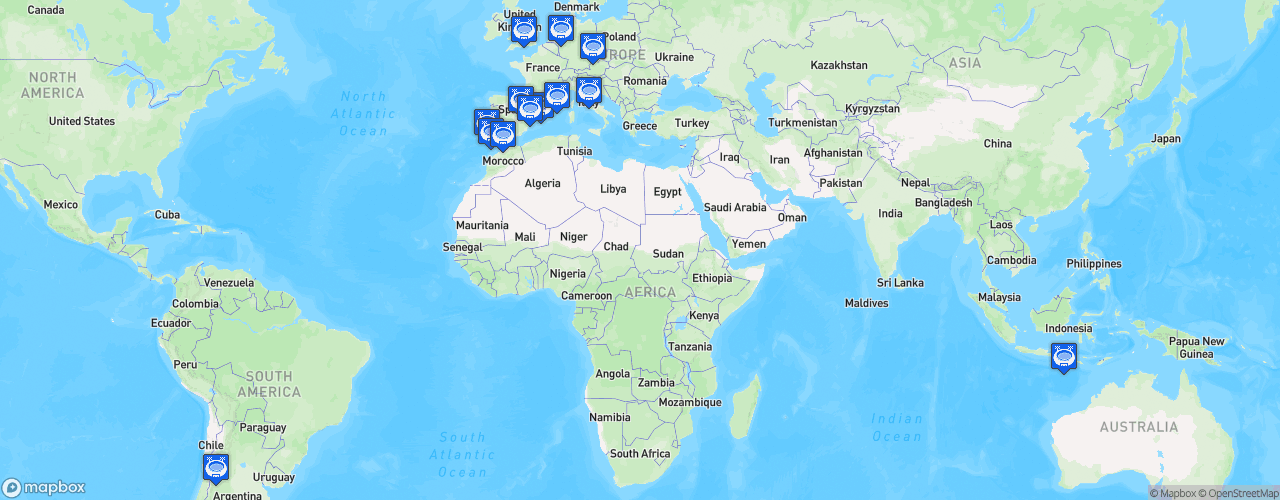 Static Map of Superbike World Championship - Saison 2021