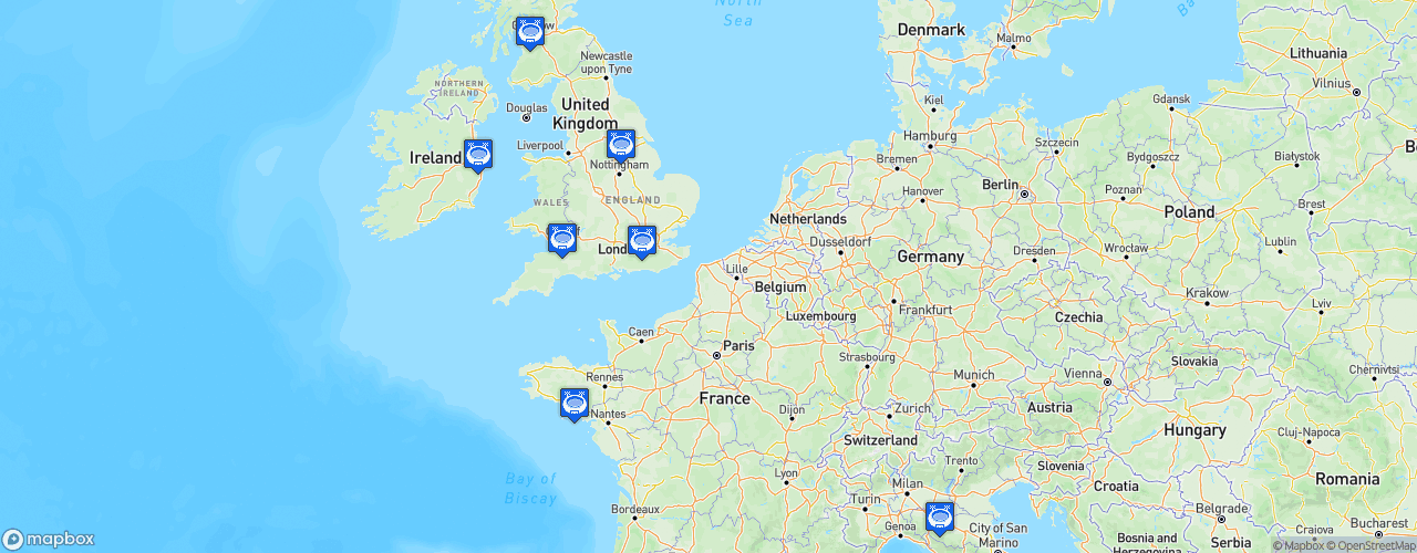 Static Map of Tournoi des Six Nations Féminine - Saison 2021