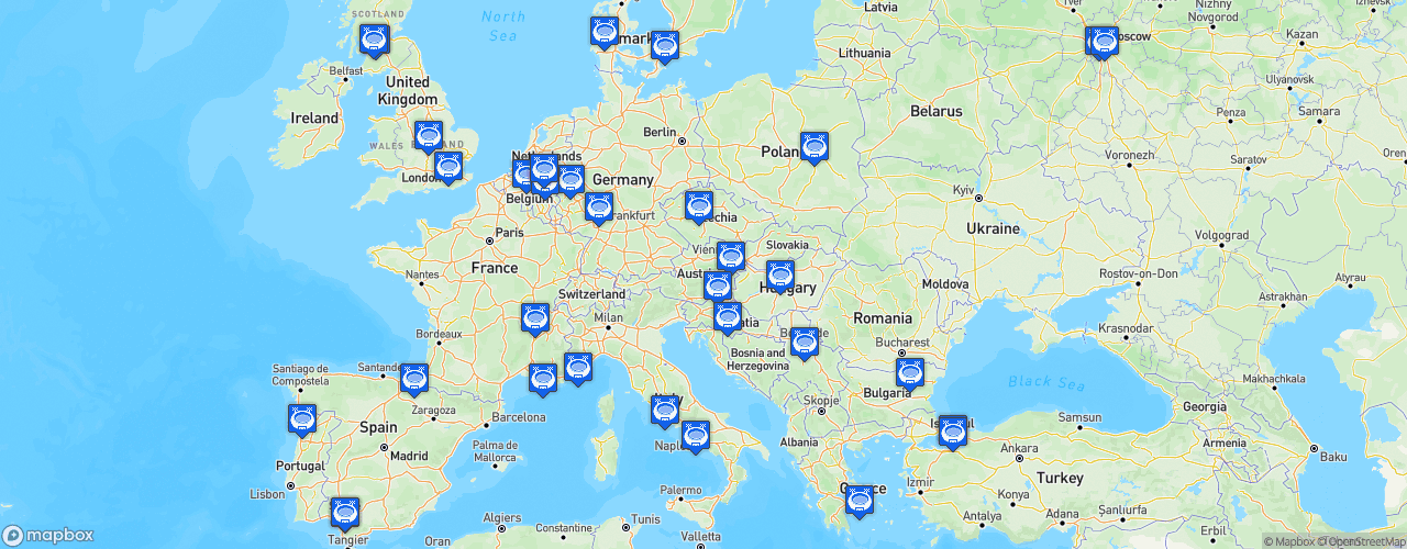 Static Map of UEFA Europa League - Phase de groupes 2021-2022