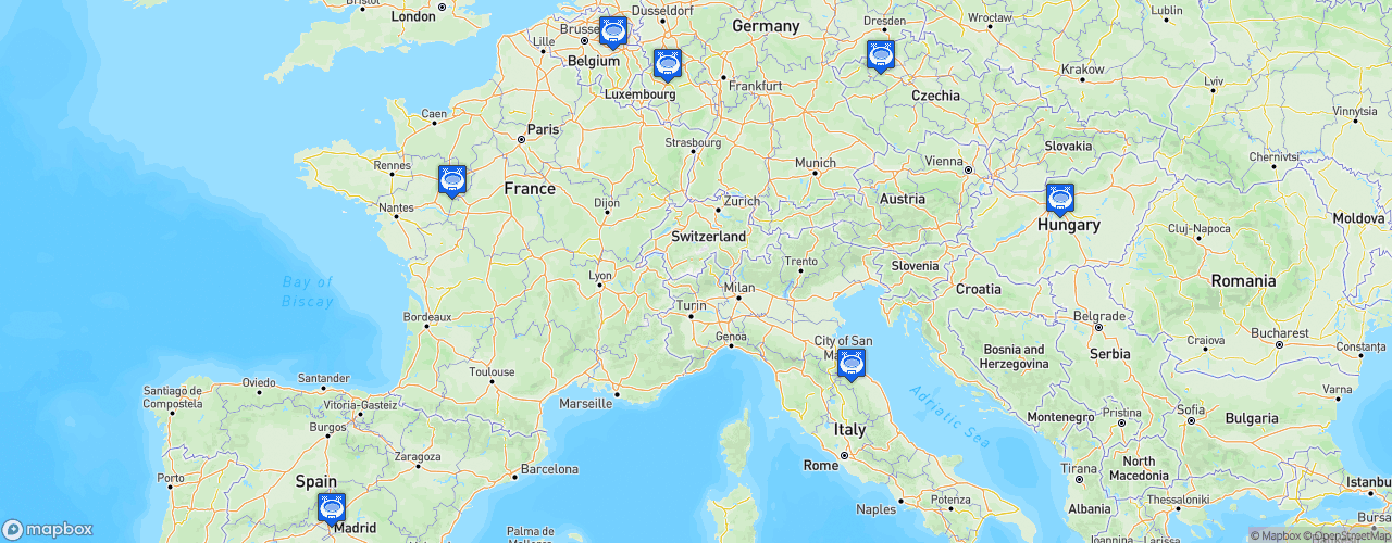 Static Map of FIA European Truck Racing Championship - Saison 2021