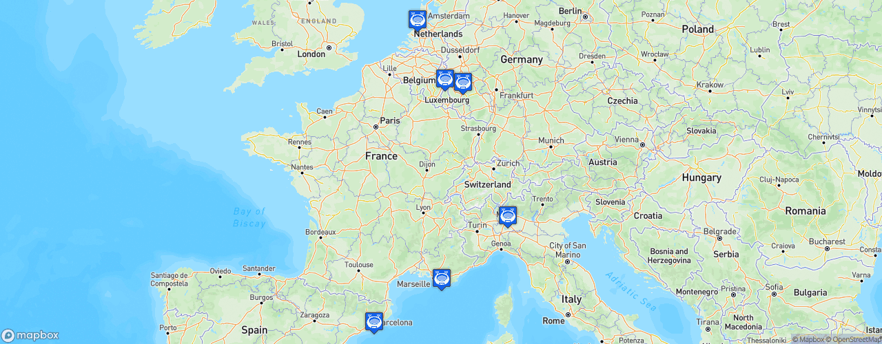 Static Map of GT4 European Series - Saison 2021