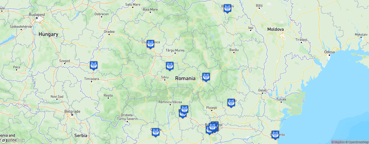 Static Map of Liga I - Saison 2021-2022 - Casa Liga 1