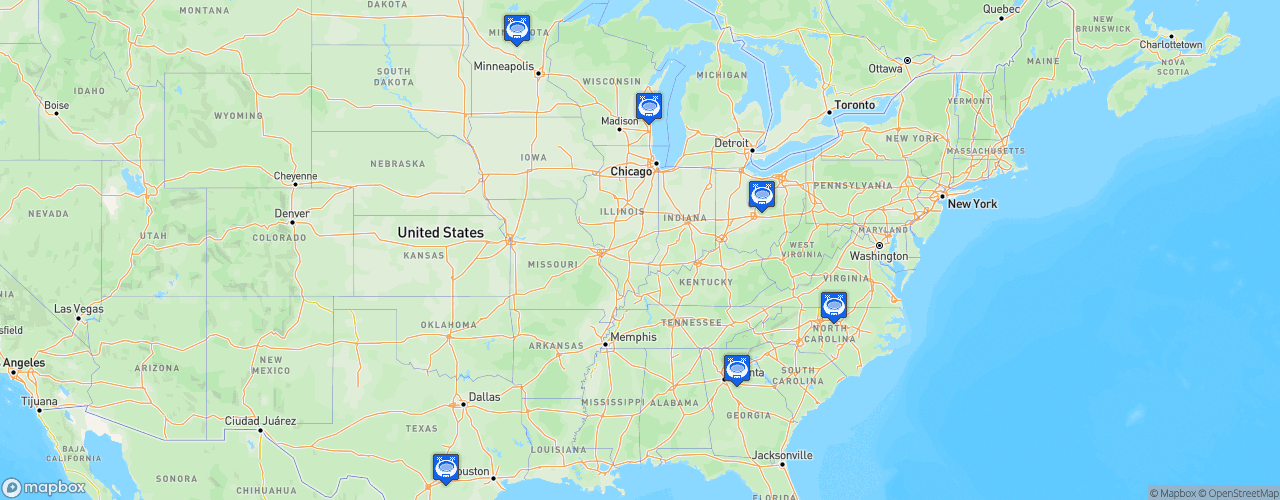 Static Map of FIA F4 United States Championship - Saison 2021