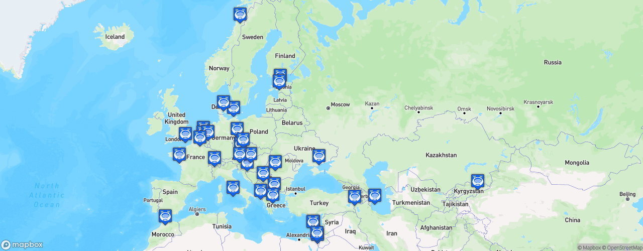 Static Map of UEFA Europa Conference League - Phase de groupes 2021-2022