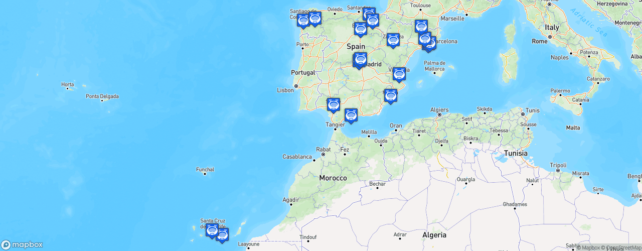 Static Map of Liga Endesa - Saison 2021-2022