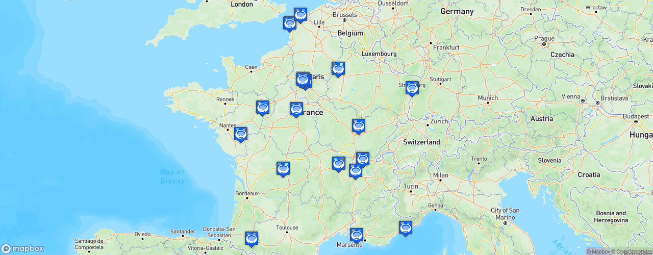 Static Map of Betclic Elite - Saison 2021-2022