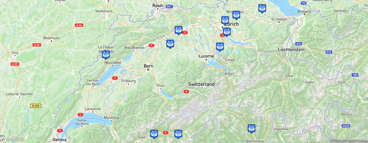 Static Map of Swiss League - Saison 2021-2022