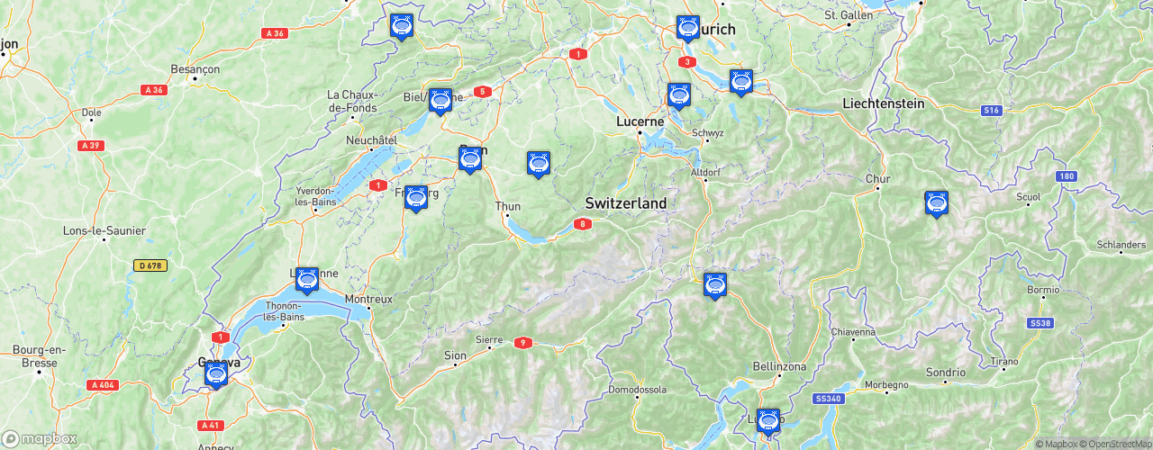 Static Map of National League - Saison 2021-2022