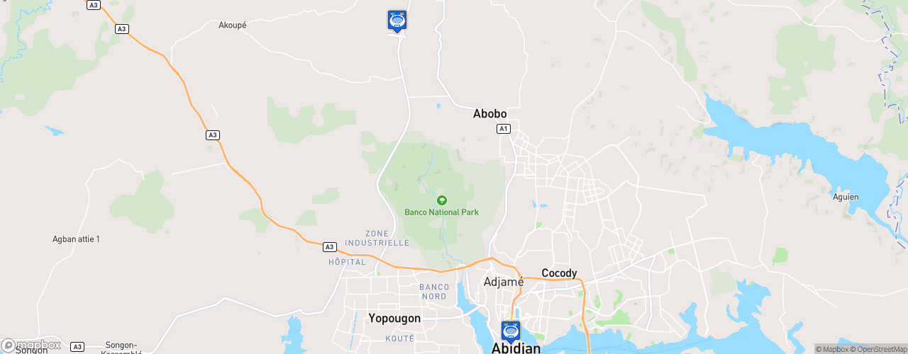 Static Map of Abidjan, Côte d’Ivoire