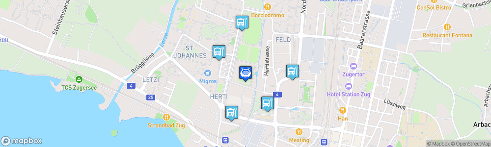 Static Map of Herti Allmend Stadion