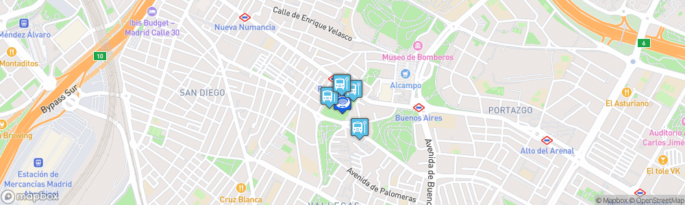 Static Map of Estadio de Vallecas