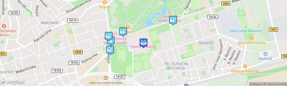 Static Map of Stadion Maksimir