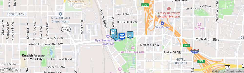 Static Map of Mercedes-Benz Stadium