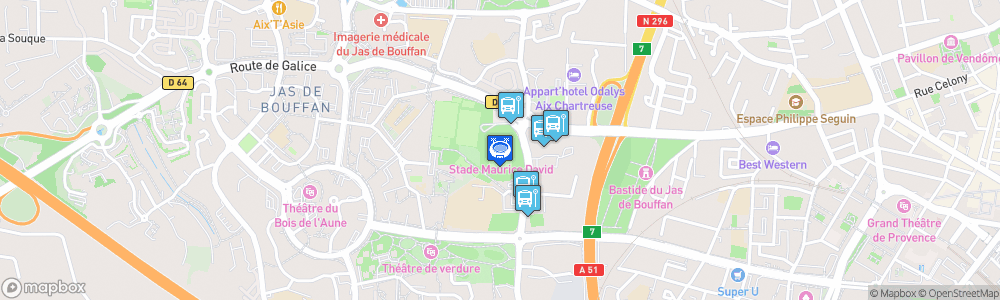 Static Map of Stade Maurice-David