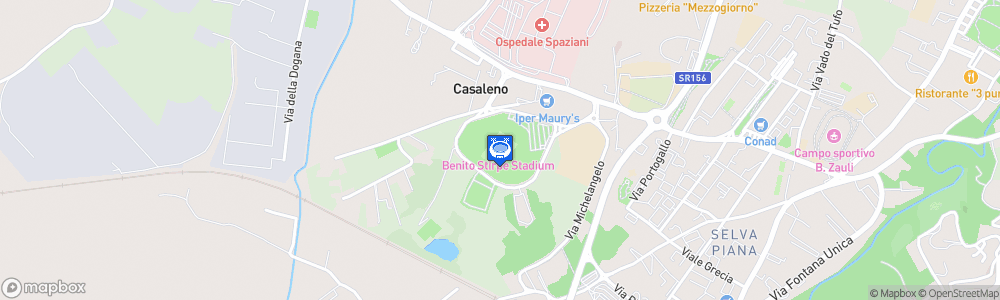 Static Map of Stadio Benito Stirpe