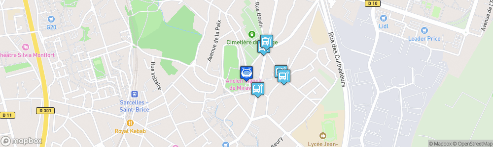 Static Map of Dôme Arena de Sarcelles