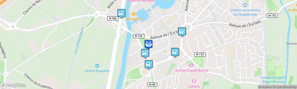 Static Map of Palais des sports de Lattes