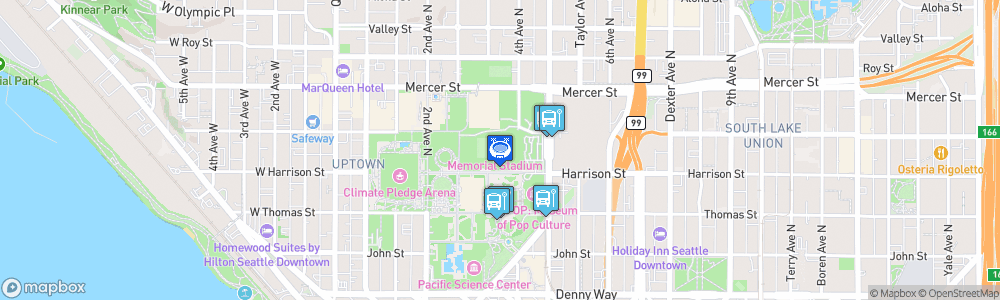 Static Map of Memorial Stadium, Seattle