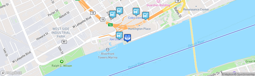 Static Map of Joe Louis Arena