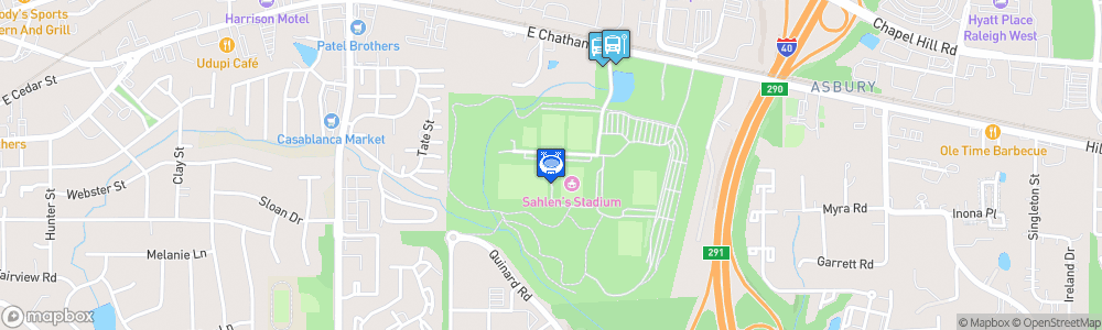 Static Map of WakeMed Soccer Park