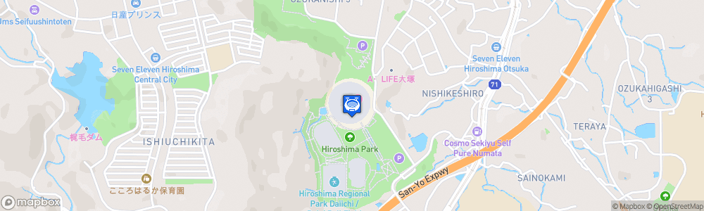 Static Map of Edion Stadium Hiroshima