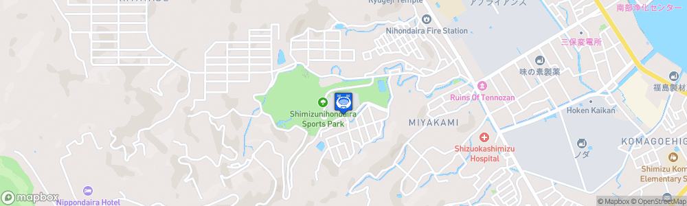 Static Map of IAI Stadium Nihondaira