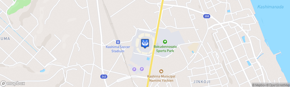 Static Map of Kashima Soccer Stadium