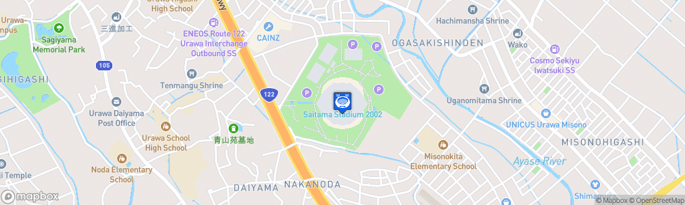 Static Map of Saitama Stadium 2002