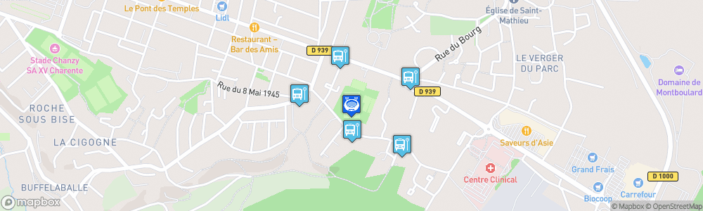 Static Map of Stade Léo-Lagrange, Soyaux