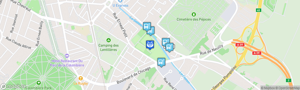 Static Map of Stade des Poussots