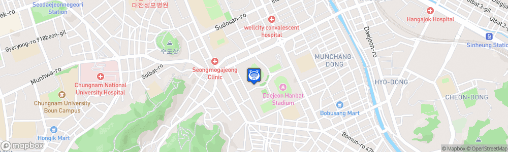 Static Map of Daejeon Hanbat Baseball Stadium