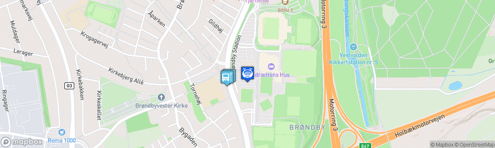 Static Map of Brøndby Stadion