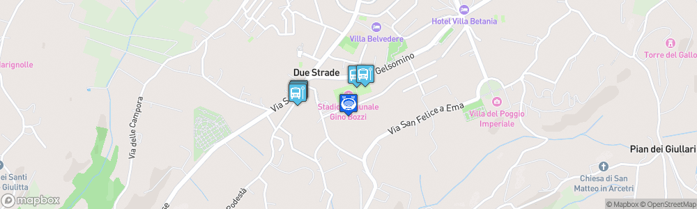 Static Map of Stadio comunale Gino Bozzi