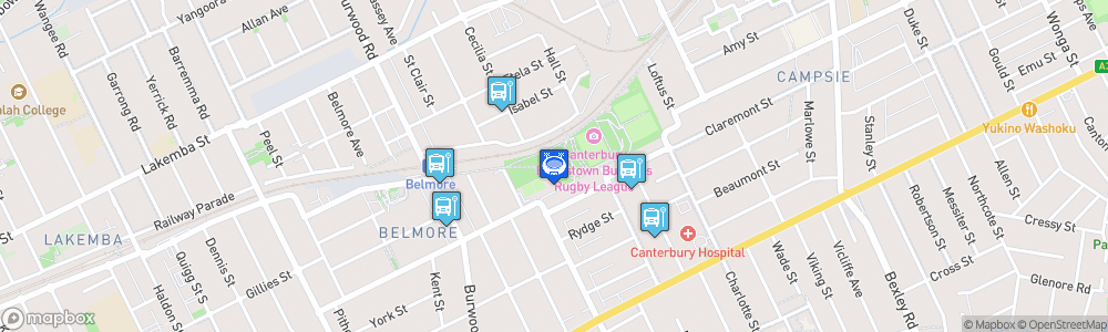 Static Map of Belmore Sports Ground