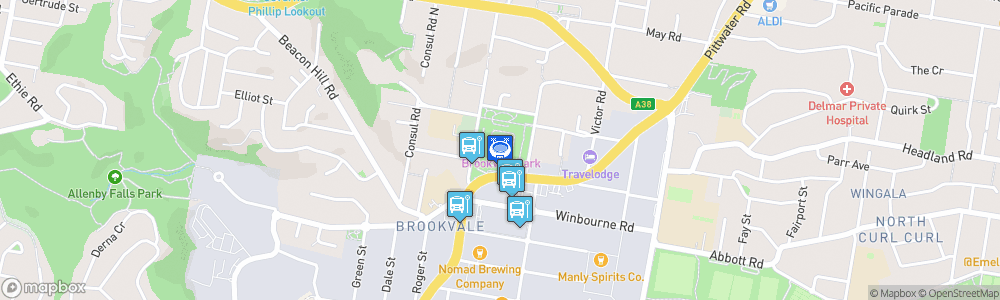 Static Map of Brookvale Oval