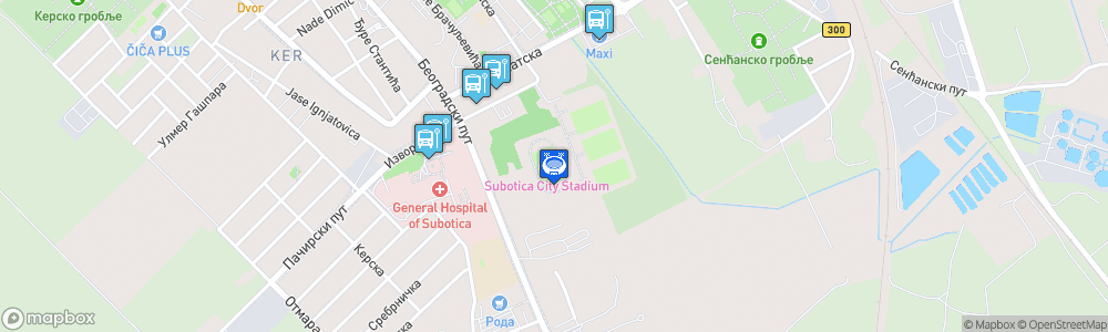 Static Map of Subotica City Stadium