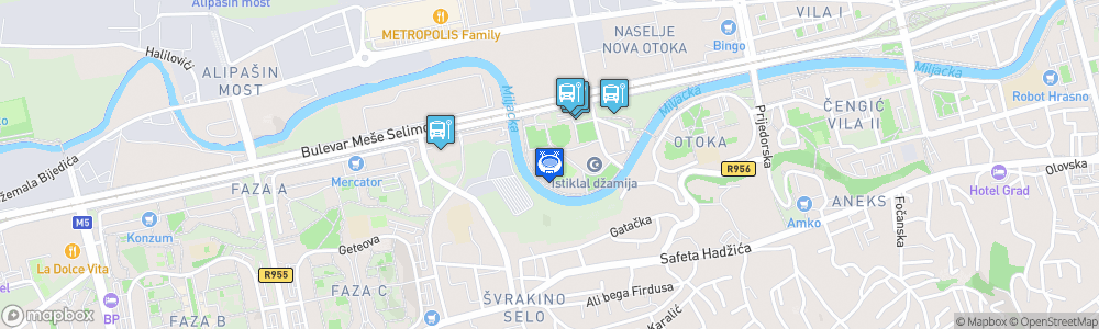 Static Map of Stadion Otoka