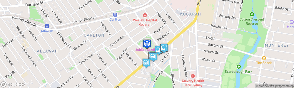 Static Map of Jubilee Oval