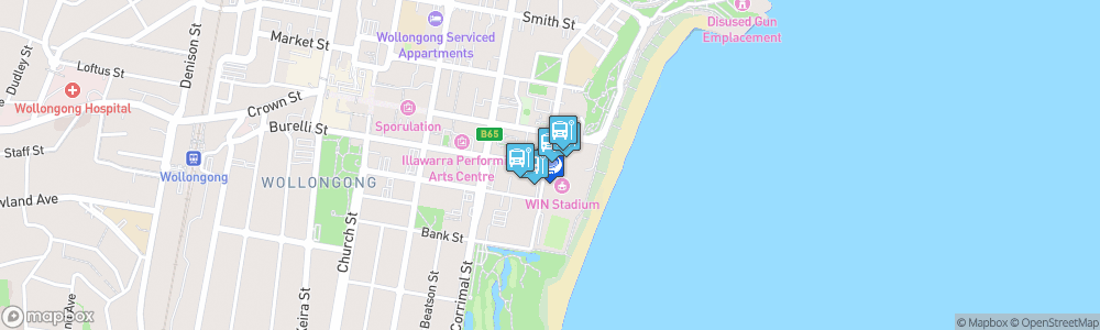 Static Map of Wollongong Showground