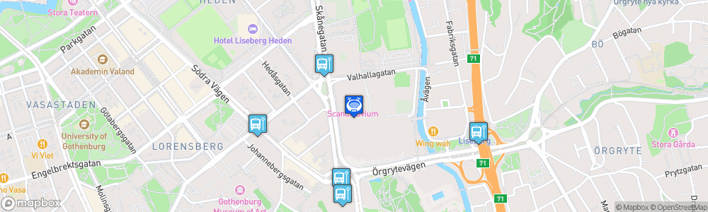 Static Map of Scandinavium