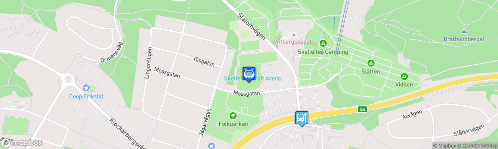 Static Map of Skellefteå Kraft Arena