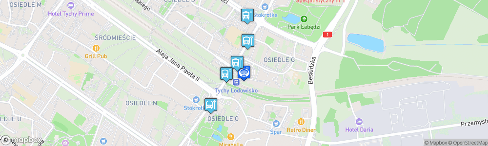 Static Map of Stadion Zimowy w Tychach