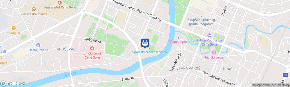 Static Map of Morača Sports Center