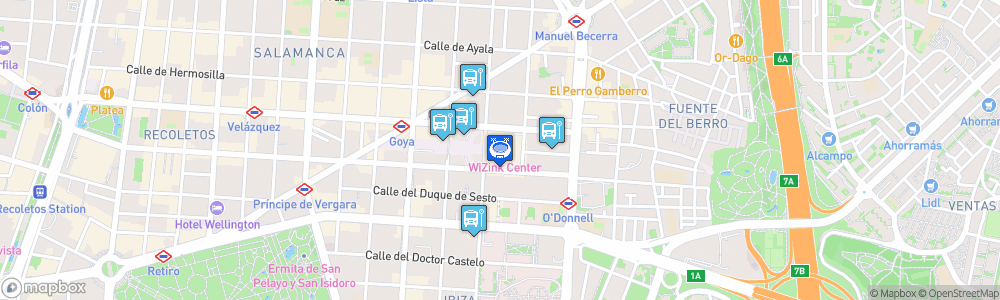 Static Map of Palacio de Deportes de la Comunidad de Madrid