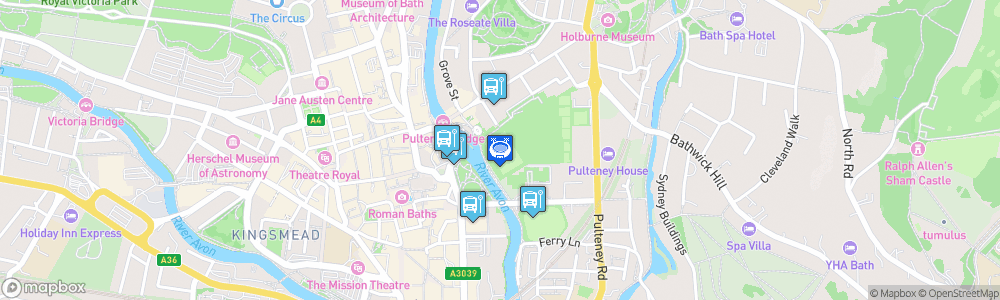 Static Map of Recreation Ground, Bath