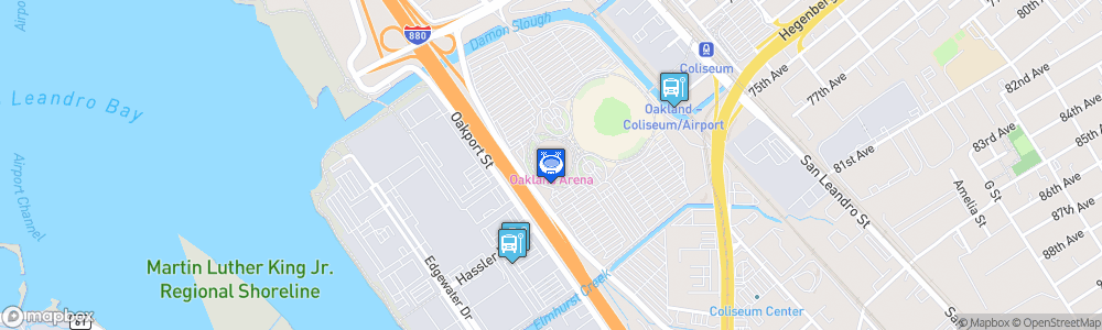 Static Map of Oracle Arena