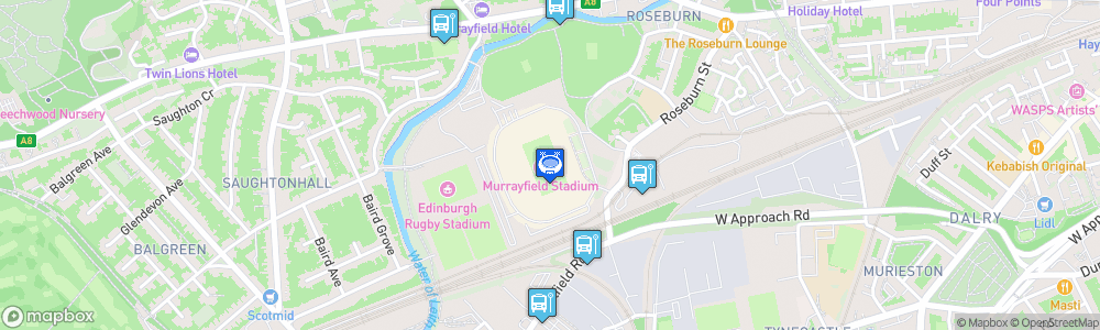 Static Map of Murrayfield Stadium